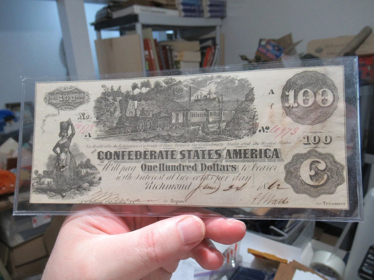 Uncirculated Uncertified $100 US Confederate Currency for sale | eBay