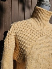 Free People Bradley Turtleneck Sweater Size S/P Carmel Heather Bobble Knit