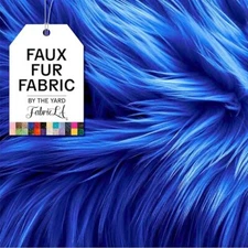 FabricLA Shaggy Faux  Fur Fluffy Fabric by the yard | Artificial Art & Craft
