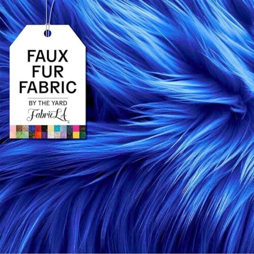 FabricLA Shaggy Faux Fur Fluffy Fabric by the yard | Artificial Art & Craft - Picture 43 of 46