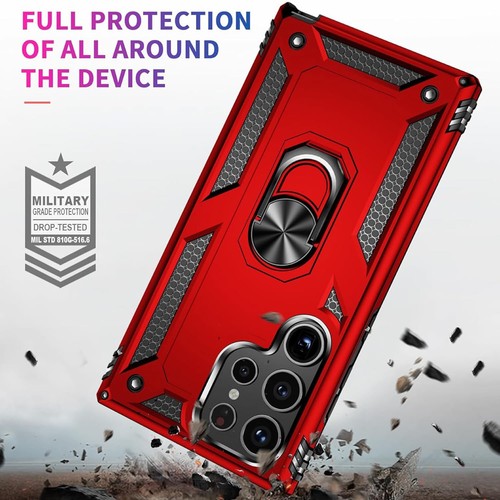 For Galaxy S25 Ultra/S25+/S25 Ring Case Magnetic Support Metal Kickstand Cover - Picture 26 of 52