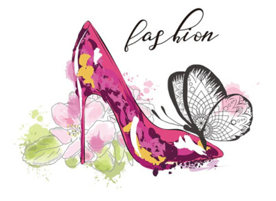 DTF Color Bügeltransfer Bügelbild Applikation Schuh Pumps für alle Stoffe