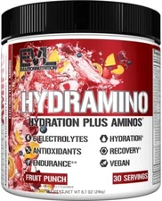 EVL HydraAmino 30srv Fruit Punch - Hydration, Endurance, Recovery, Amino Boost