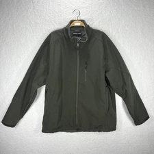 Kirkland Jacket Mens XXL Green Soft Shell Full Zip Fleece Outdoor Casual 2XL