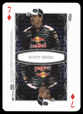 2009 Wheels Main Event Playing Cards Blue #Seven of Diamonds Scott Speed
