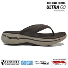 MENS SKECHERS SPORTS BEACH HOLIDAY SHOWER SLIDERS GYM FLIP FLOPS MULES SANDALS