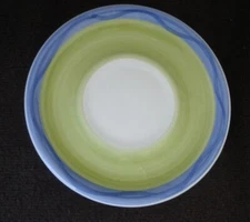 Caleca Hand Made in Italy Green Blue Saucer NEW