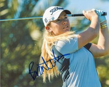 LPGA GOLFER BRONTE LAW SIGNED AUTHENTIC 8x10 PHOTO w/COA PROOF WOMEN'S GOLF