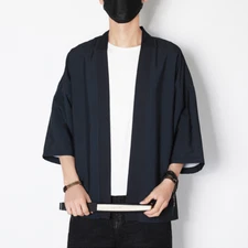 MenJacket Coat Cardigan Outwear Japanese  Retro Casual