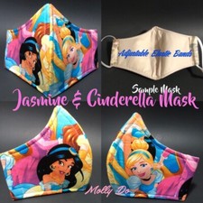 Kids Princess Jasmine  Cinderella Face Mask