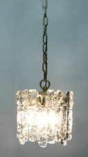 Deckenleuchte Lampe Kalmar Franken 60er-70er Deckenlampe Ice Glas Leuchte   AB46