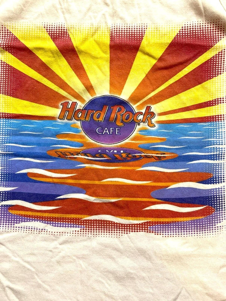 Vintage Hard Rock Cafe Shirt Adult Small Beige Myrtle Beach Tank Sunset USA Mens - Image 2 of 4