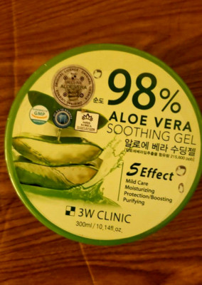 3W CLINIC 98% ALOE VERA SOOTHING GEL 5 EFFECT NATURAL CARE