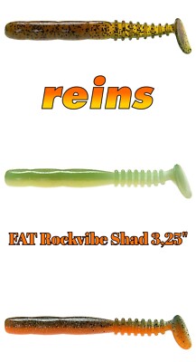 reins FAT Rockvibe Shad 3,25 ~ 8,5 cm / Gummifisch Barsch Zander Farbauswahl