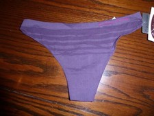 NWT CALVIN KLEIN SEAMLESS NYLON MICROFIBER THONG PANTIES D3419 SU9 EGGPLANT M