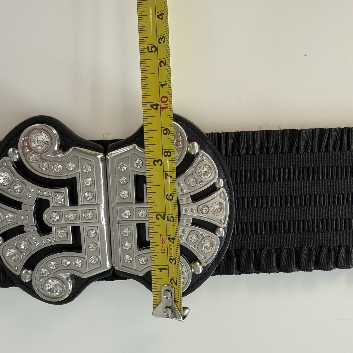 Zoey Embellished Black Stretch Belt Chicos Fashion Wide Belt  display picture 3