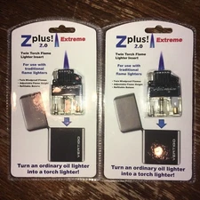 (2 Pack)  Z-Plus Extreme Butane Twin Flame Torch Lighter Insert - Best Buy 