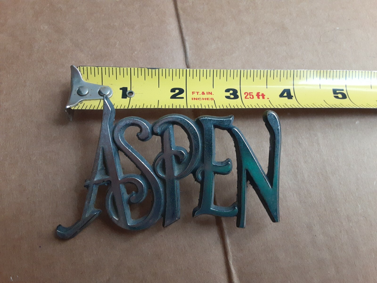 Mopar Script 75 76 77 Dodge ASPEN Emblem 4022355 1976 1977 MOPAR Script Fender Badge ...