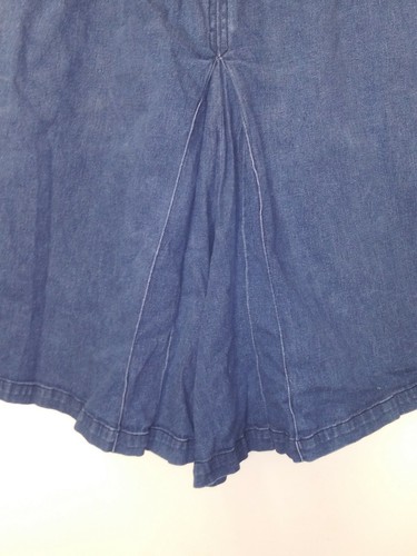 womens Denim Shorts FLARE Pleated Sz 16 High Waist elastic waist Alfred Dunner - Picture 6 of 9
