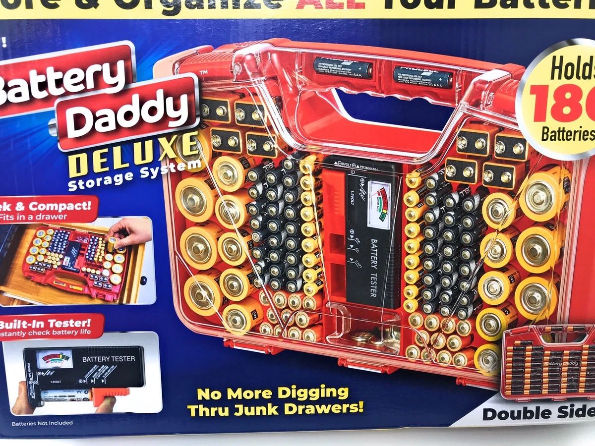 Battery Daddy 180 Battery Organizer Tester and Storage Case