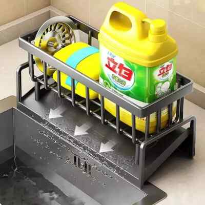 Küchenregal Spüle Spül Organizer Aufbewahrung Spüle Utensilien Schwamm Halter Organizer