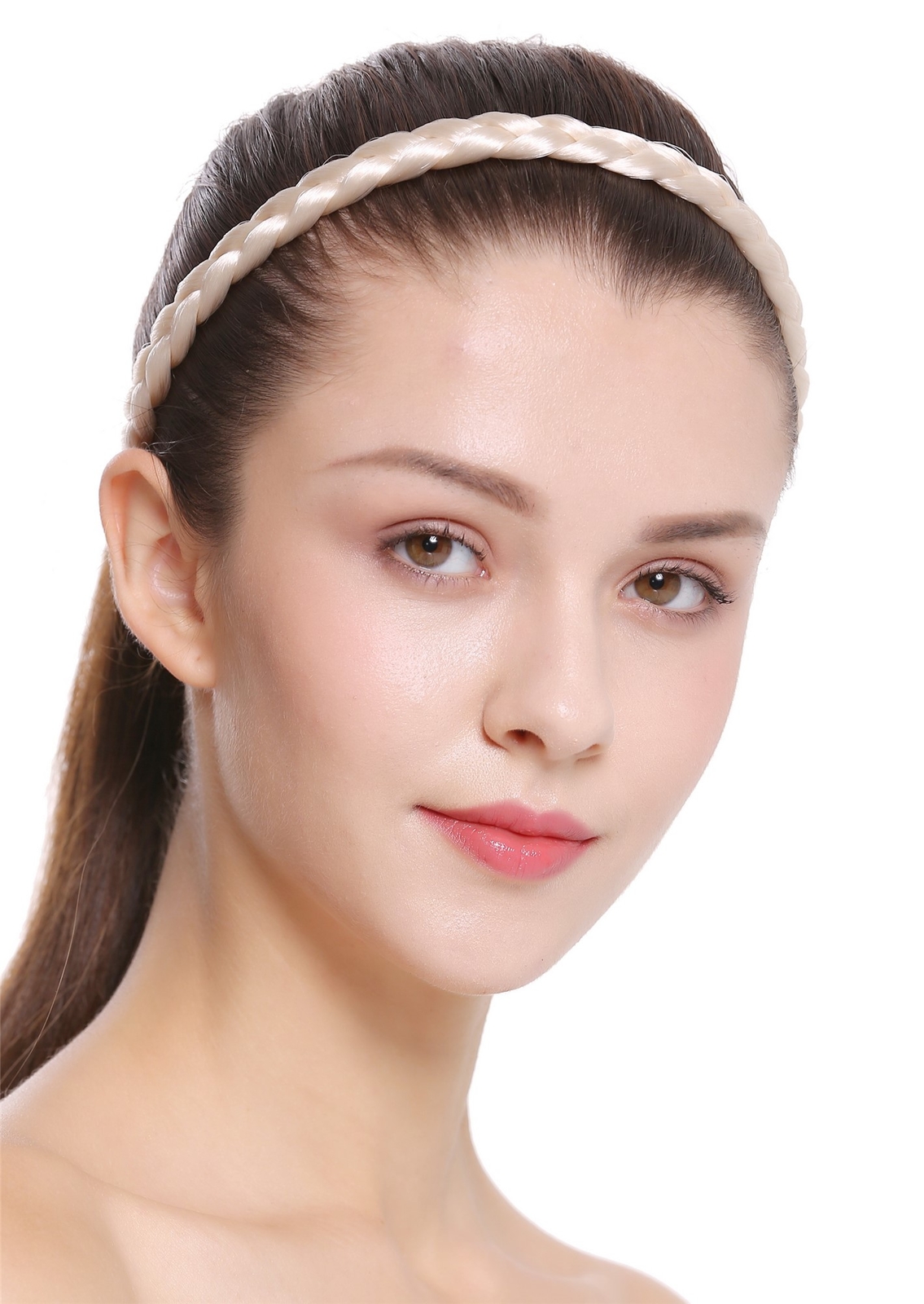 Braided Hairband Hair Hoop Traditional Costume Platinum Blonde Braid CXT-008-319