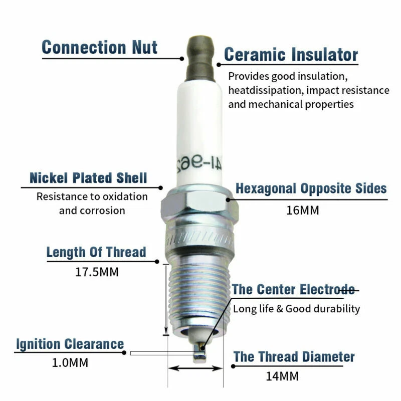 Bujías + cables de 10,5 mm aptos para Chevy GMC 1500-2500 1999-2006 LS1 4,8 L 5,3 L EE. UU. Foto 4 de 4