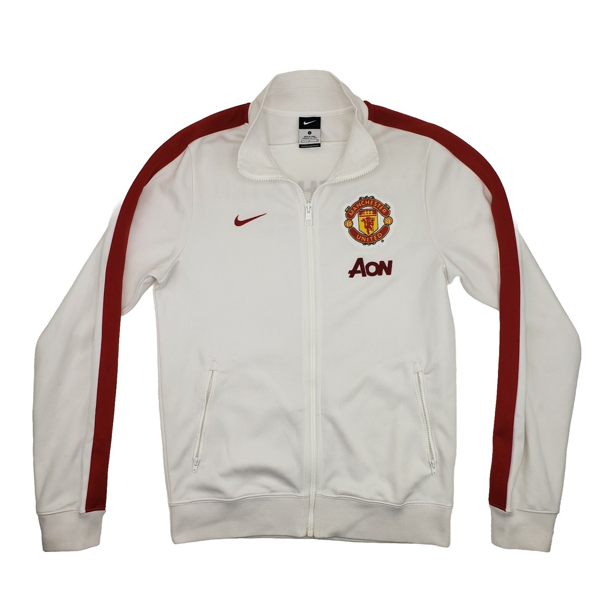 Nike Manchester United AON Track Jacket Small White Full Zip Nike Manchester United AON Track Jacket Small White Full Zip