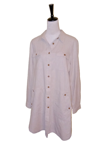 Neu mit Etikett Duluth Trading Co. Large Hanf/Leinen Handwerk Staubmantel Jacke oder Tunika