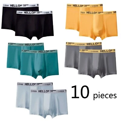 Boxers Shorts Slip Sous-Vêtements 2XL 3XL 4XL, 10 Couleurs Mélange Doux 10PCS. - Photo 1/4