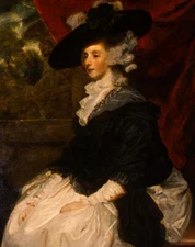 stunning  oil  painting  handpainted on canvas-a lady in a black hat