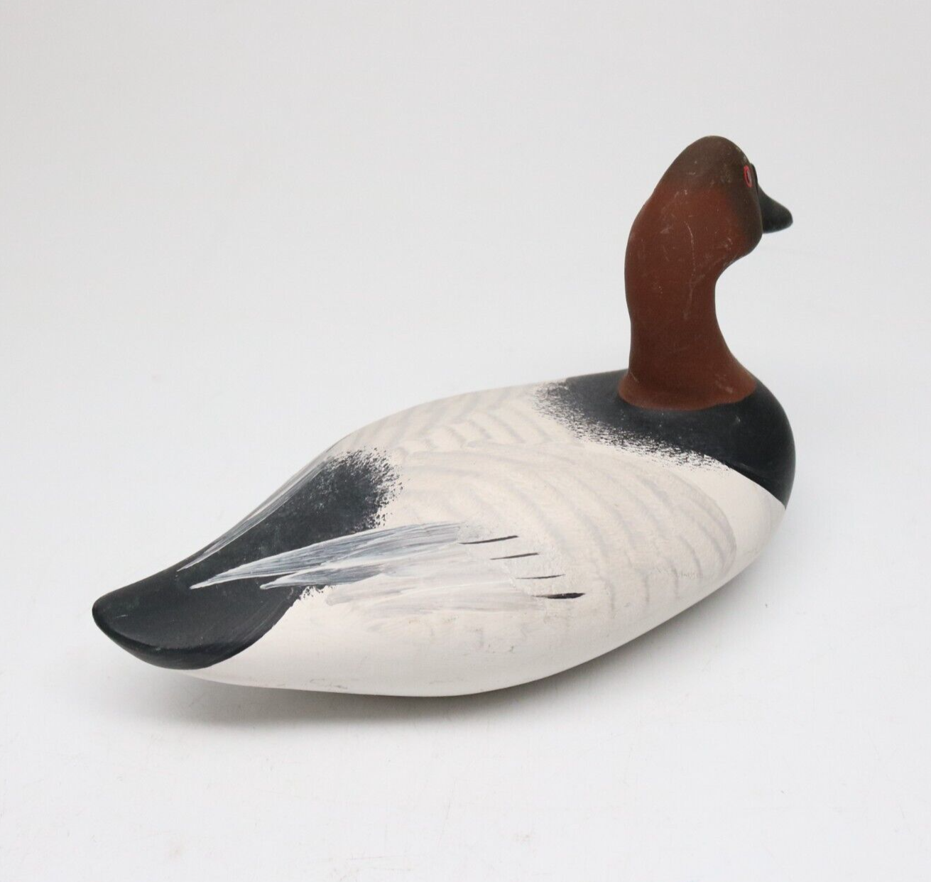 PAIR Capt Bob Jobes Duck Decoy Miniature Hand Carved Wood Canvasback