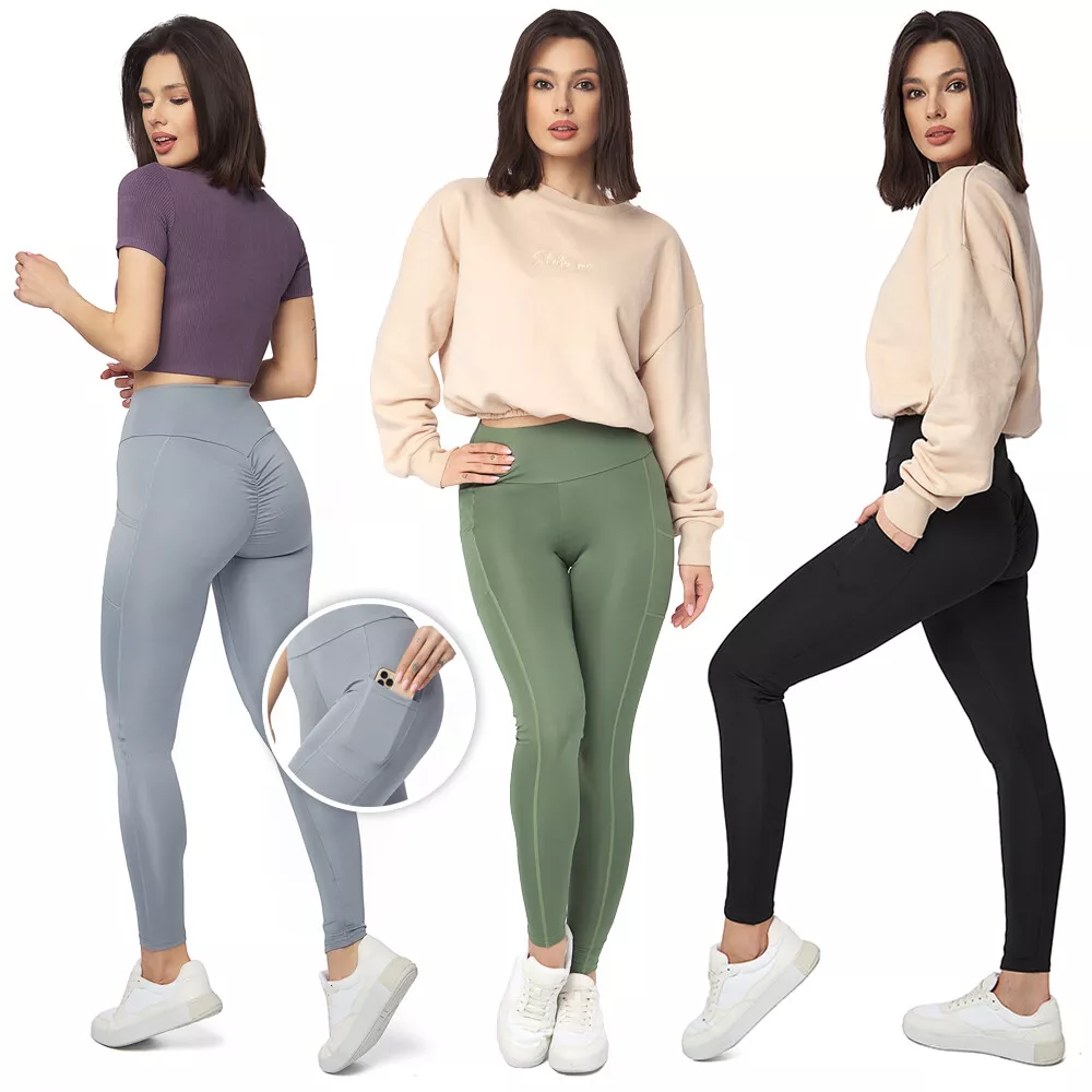 High Waisted Gym Scrunch Push-Up Leggings Bum Lift Yoga Pants