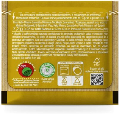 150 Cialde Filtro Carta Caffè Borbone ESE 44mm Miscela Oro Gialla Gratis 8034028330803 - Foto 4
