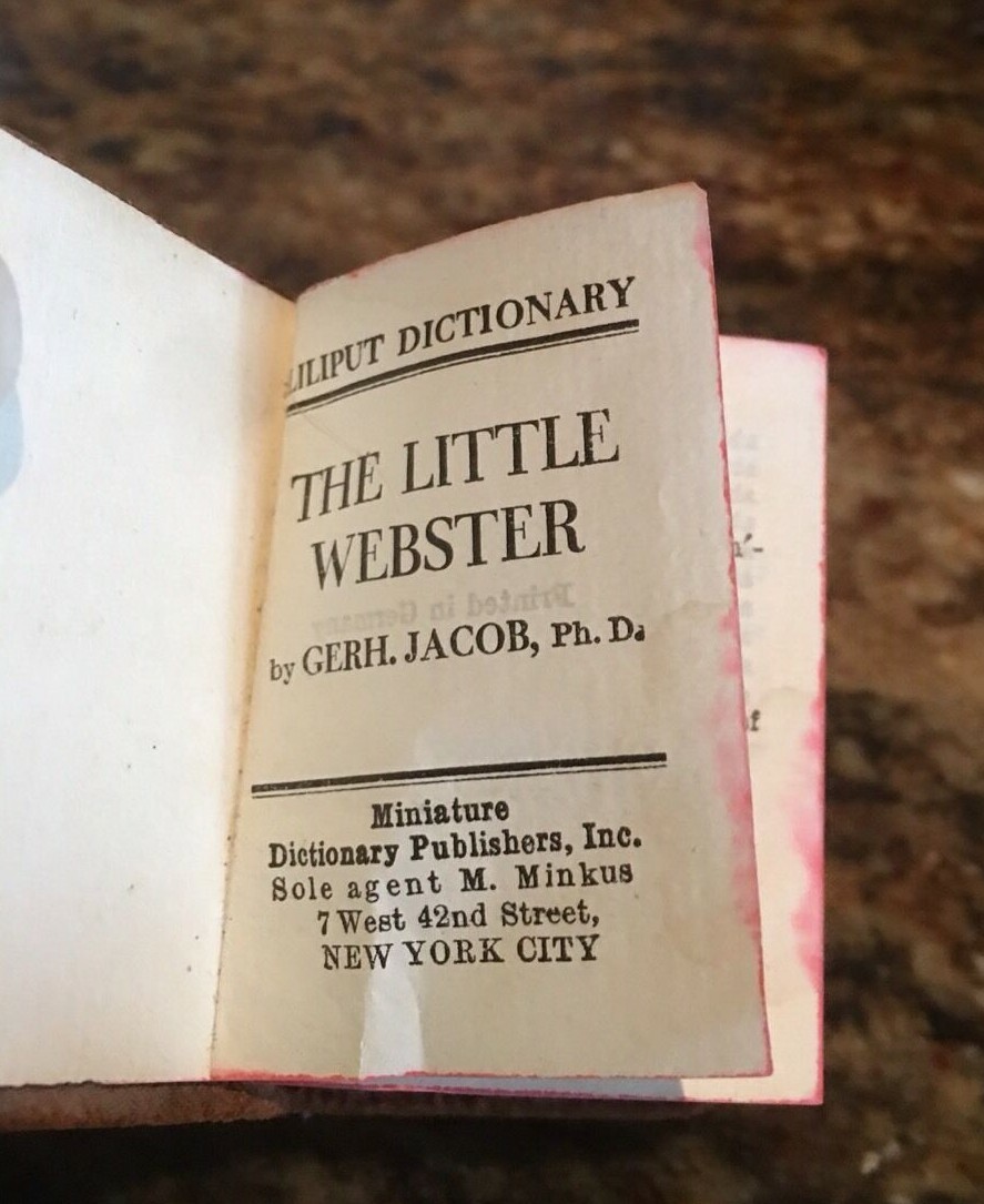 Antique German miniature doll house Little Webster Liliput dictionary ...