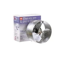 Electric Powered Attic Fan Gable Mount 1450 CFM High Efficiency Motor Silver NEW