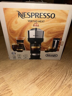 Nespresso Vertuo Next Coffee & Espresso Maker  CHROME  Open Box New Pods Expired