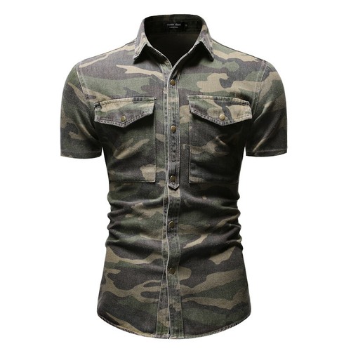 Men's T-Shirt Short Sleeve Fit Camo 