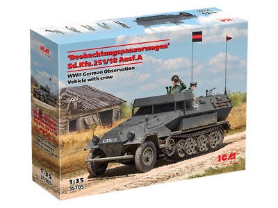 Beobachtungspanzerwagen Sd.Kfz.251/18 Ausf.A (Plastic model kit) 1/35 ICM 35105