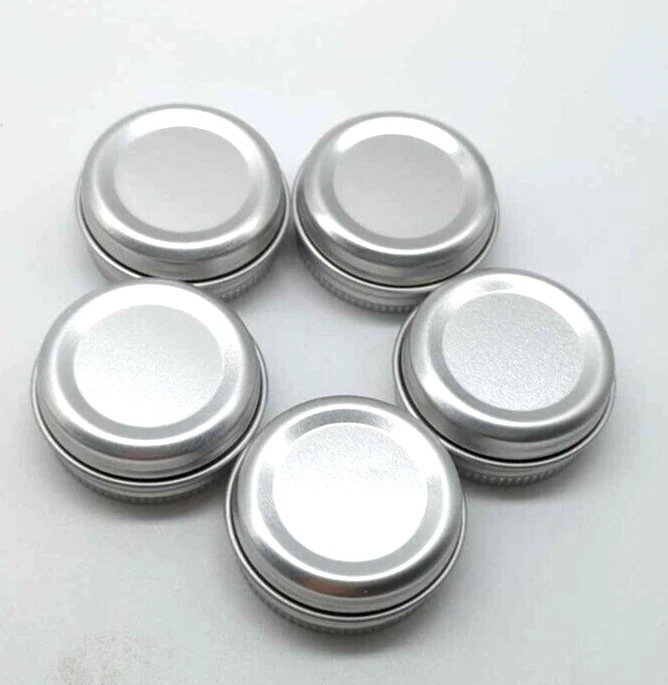 1/2 oz Aluminum Tins With Lined Screw Top Lids Mini Lot 5 Tins NEW - Image 2 of 4