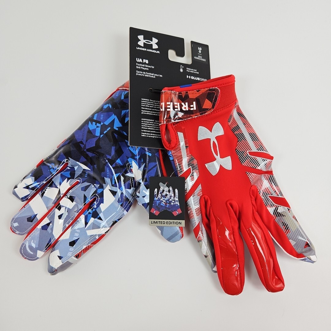 UNDER ARMOUR UA F8 LE FOOTBALL GLOVES Right Men’s Size L RED FREEDOM eBay