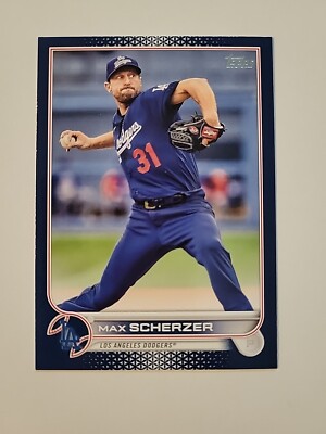 2022 Topps Series 1 #310 Max Scherzer Blue  Parallel Dodgers E13