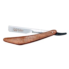 Xcellence Straight Edge Shaving Razor Cut Throat, Fine Polished Wooden Handle
