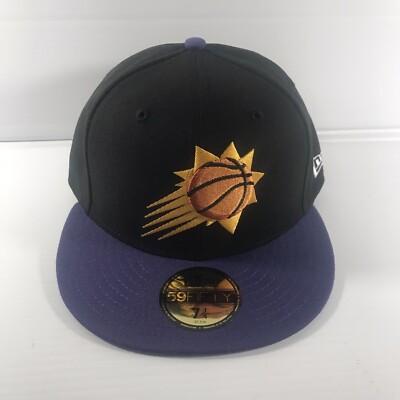 Phoenix Suns New Era Hat 2-Tone 59FIFTY Fitted 7 1/4 Black Purple Core Logo Cap