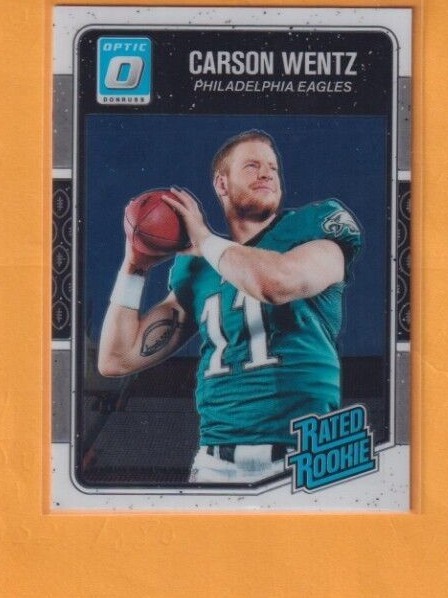 Carson Wentz 2016 Panini Optic Football Rookie Card # 156 Eagles  $1.00 Shipping
