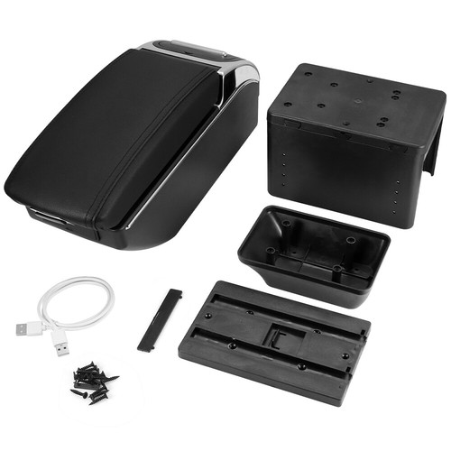 Car Universal Storage Arm rest Cushion Armrest Centre Console Box Leather Cover - Picture 4 of 12