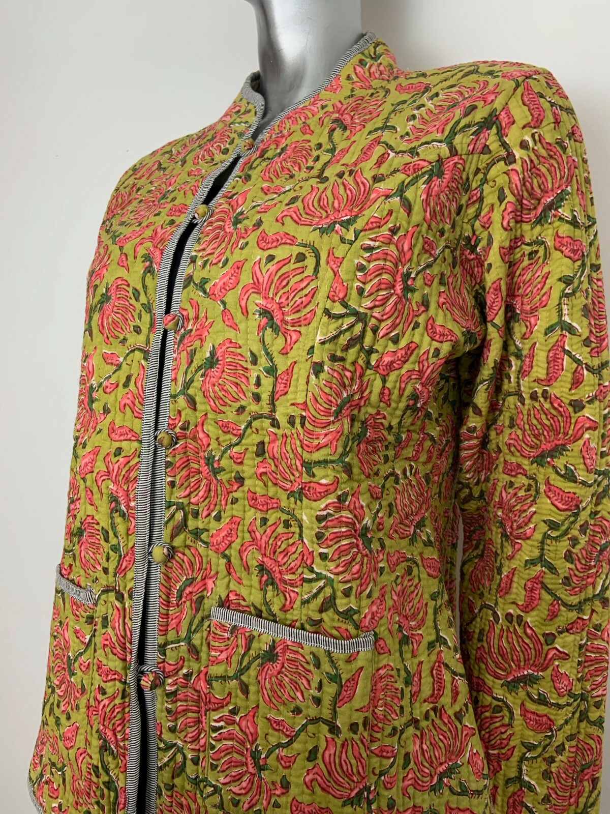 Handmade Quilted Jacket Reversible Colourful Boho Ind… Gem