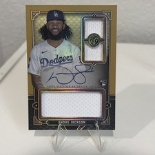 Andre Jackson 2022 Topps Triple Threads Rookie Dual Relic Auto Gold /35
