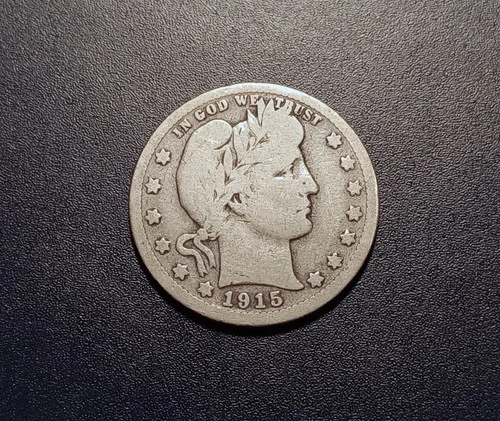 VG 1915-S Barber Quarter (better date)