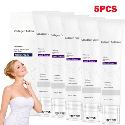 Magec Collagen Fullerene Neck Cream Firming Tightening with Roller 50g